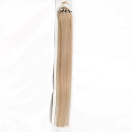 blonde straight loop micro ring hair 1g strand 200s pack 200g apply blonde Colour 613 micro link hair extensions human hair free