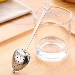 Heart Shape Stainless Steel Silver Tea Leaf Herbal Filter Infuser Spoon Strainer practical Kitchen Tool LX7776