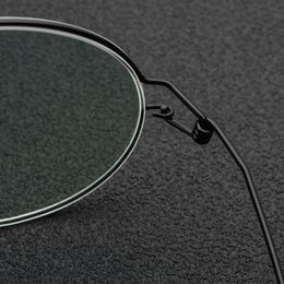 Wholesale-Titanium Alloy Men Women Glasses Frame Ultralight Round Optical Eyeglass OcEyewear demasculino Prescription
