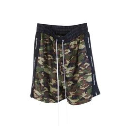 Mens Summer Shorts Pants Patrick Camouflage Ribbon Mesh Shorts Casual Fashion Drawstring Running Shorts Fitness High Street