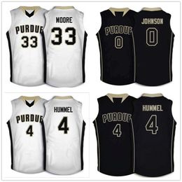 Purdue Boilermakers College Terone Johnson #0 Robbie Hummel #4 E'twaun Moore #33 Retro Basketball Jersey Men's Ed Custom Number Name
