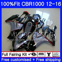 Injection For HONDA CBR 1000RR CBR1000RR 12 13 14 15 16 273HM.19 CBR 1000 RR CBR1000 RR 2012 2013 2014 2015 2016 Balck grey glossy Fairings