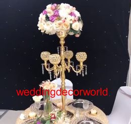 Cheap salecrystal candelabra,flower stand tall wedding Centrepieces wedding Centrepiece flower stand decor150