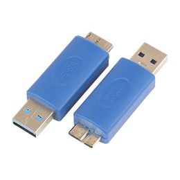 ZJT37 New USB 3.0 Type A Male To Micro B Male Jack Converting Adapter Blue 100pcs