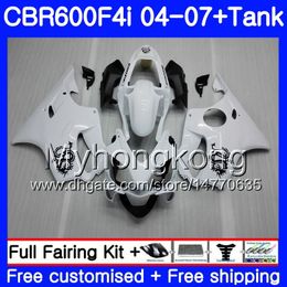 Body For HONDA CBR 600F4i CBR600 FS CBR600F4i 04 05 06 07 Dragon white hot 281HM.8 CBR 600 F4i CBR600 F4i 2004 2005 2006 2007 Fairings kit