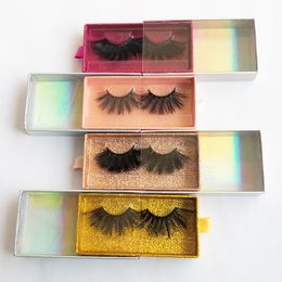 Newest Luxury 25mm false eyelashes thick long reusable handmade fake lashes mink with luxury packing 16 models available DHL Free