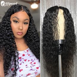 Curly Full 360 Lace Frontal Wig Pre Plucked 150 Density Wet and Wavy Virgin Human Water Wave Wigs for Black Women