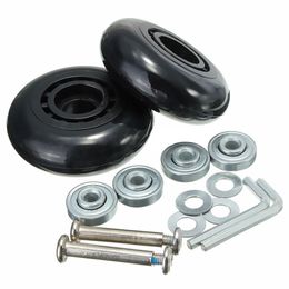 2 Set Luggage Suitcase Replacement Wheels Axles Rubber Deluxe Repair OD 50mm BA