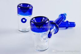 WHOLESALE Pyrex Oil Burner Pipes Spoon Glass Pipes Hand Pipe Glass Smoking Pipes Tobacco Dry Herb blue 12cm lenght hammer glass bubbler pipe