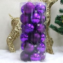 24pcs barrel christmas tree ball matte purple mixed 4cm balls accessories free quality