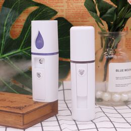 New Beauty Steaming Face Instrument USB Charging Portable Nano Spray Face Humidifier Cold Spray Hand-held Water Meter