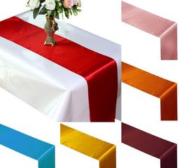 Satin Table Runners for Wedding Decoration Bright Silk and Smooth Fabric Party Table Runners 30cm x 275cm SN2455