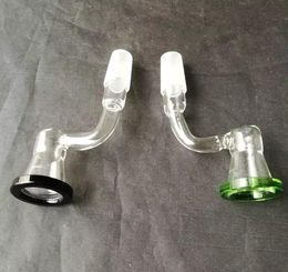 Spraying Colour Dingkou adapter glass bongs accessories   , Colourful Pipe Smoking Curved Glass Pipes Oil Burner Pipes Water Pipes Dab Rig Gla