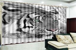 Wholesale 3d Curtain Fierce tiger Beautiful And Practical Blackout Curtains In The Living Room Bedroom