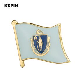 U.S.A Massachusetts Flag Lapel Pin Flag Badge Lapel Pins Badges Brooch XY0193