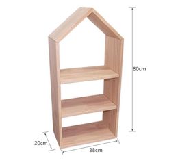 Nordic Timber House Children Cabinets Ins three-storey shelf clothing store decoration display rack study shelves