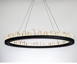 Luxury LED Crystal Chandelier Lighting Round Pendant Lamp Dining Room Hanging Lustres De Cristals Bar Coffee