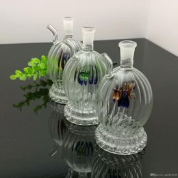 Mini-striped round-bellied glass cigarette kettle Water Pipes Tobacco Accessories Glass Ash Catcher