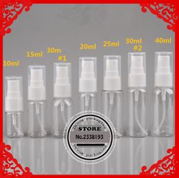 Free shipping 50pcs/lot 10ml~40ml Mini Plastic bottle Small Empty Spray Bottle For Make Up And Skin Care Refillable Bottle