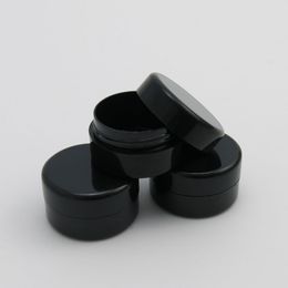 200 X 10G Small Black Plastic Cream Jar, 10CC Dark Black Color Eye Cream Container