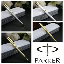 free shipping parker pen UK - Free Shipping Stationery Office Supplies material escolar Ballpoint Pen School Parker Sonnet Pen Silver Color Gold Clip pens