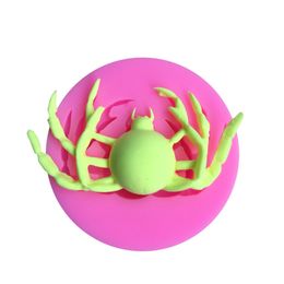 Spider Silicone Mould DIY Halloween Party Cake Decorating Tools Cupcake Fondant Chocolate Candy Mould Resin Clay Moulds JK1909XB