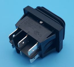 Free Shipping 100Pcs Waterproof Rocker Switch DPDT (ON-OFF-ON) IP65 Rated Black Good Quality