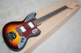 Hot Tobacco Sunburst Electric Guitar with Red tortoise shell Pickguard,Specail Bridge,Rosewood Fingerboard,22 Frets,can be customized.