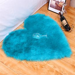 wholesale 30 40cm romantic love heartshaped creative imitation wool floor mat thick plush rug living room bedroom can be Customised size