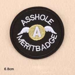 Punk Words Iron On Embroidered Clothes Patches For Clothing Stickers Garment Apparel Accessories