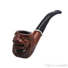 Creative Portrait Wood Pipe Portable Removable Wood Pipe