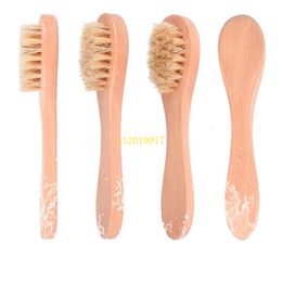 Face Cleansing Brush for Facial Exfoliation Natural Bristles Exfoliating Face Brushes with Wooden Handle