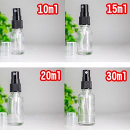 10ml 15ml 20ml 30ml 50ml 100ml Clear Glass Spray Bottles with Fine Mist Sprayer & Dust Cap for Essential Oils Perfumes Sprayer