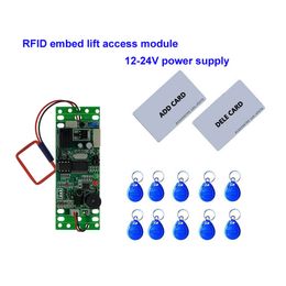 RFID lift Embed Control module,intercom access 9-24V DC power 2pcs mother card 10pcs em key fob