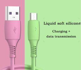 Liquid silicone cable Micro USB Cable type c cable 2.1A Fast Charging 1m 2m 3m USB Charger syne Data for smartphone