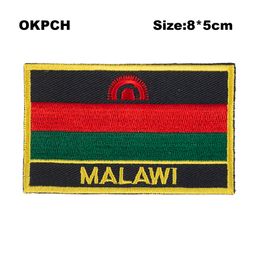 Free Shipping 8*5cm Malawi Shape Mexico Flag Embroidery Iron on Patch PT0113-R