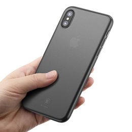 Baseus Luxury simples capa de telefone para iPhone X Capa de pp fosco suave para iPhone 11 Pro Max Ultra Fin Tone Tampa XS Max Coque