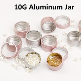 10g Empty Aluminium Cosmetic Container Tin Round Aluminum Jar Can Nail Decoration Crafts Pot Bottle