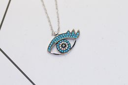 Wholesale-s925 silver pendants&necklaces for women eye shape necklace fashion pure Jewellery