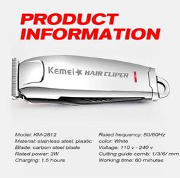 Mini Hair Clipper 0mm Kemei Electric Trimmer Professional Haircut Shaver KM-2812 Carving Hair Beard Trimer Machine Styling Tools