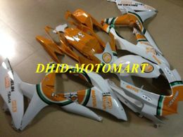 Injection Mould Fairing kit for SUZUKI GSXR600 750 K8 08 09 GSXR600 GSXR750 2008 2009 Cool white orange Fairings set SA22
