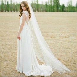2021 Vente chaude de haute qualité ivoire blanc de deux mètres de long tulle accessoires de mariage voiles de mariée avec peigne