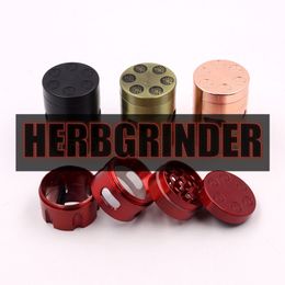 Colourful 40MM Bullet Clip Shape Dry Herb Tobacco Grind Spice Miller Grinder Crusher Grinding Chopped Hand Muller For Bong Handpipe Smoking