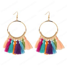 Vintage Bohemian Boho Tassel Dangle Hanging Earrings For Women Classic Trendy Jewelry Female Fringe Earrings Accessories