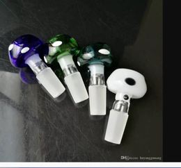 Europe and America Colour mushroom bubble head Wholesale glass bongs, glass hookah, smoke pipe accessories