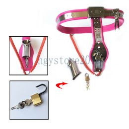 Chastity Devices SPLIT Unisex Chastity Belt Device Single Double Cable Stainles Steel Female Male A875
