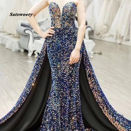 Vintage Evening Dresses Long Robe de Soiree Abendkleider Sexy High Split Backless Prom Dress A Line Gowns