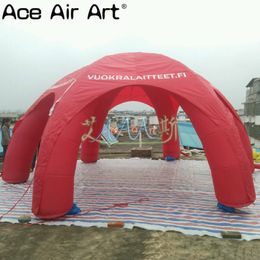 6m diameter 3mH red inflatable spider tent with 6 legs party event marquee gazebo tent for advertising and car shelter without lights