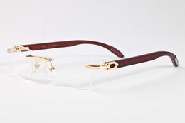Großhandels-Neue Buffalo-Brillen-Sonnenbrille-Frauen-Mann-randlose Weinlese-Sommer-Katzenaugen-Art-Markendesigner-Büffel-Horn-Brillen-populäre Brillen
