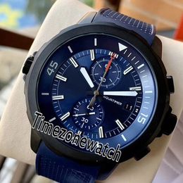 Edition Lawrence Sports Charity Foundation IW379507 Quartz Chronograph Mens Watch PVD Steel Blue Dial White Markers Rubber Timezonewatch 88d